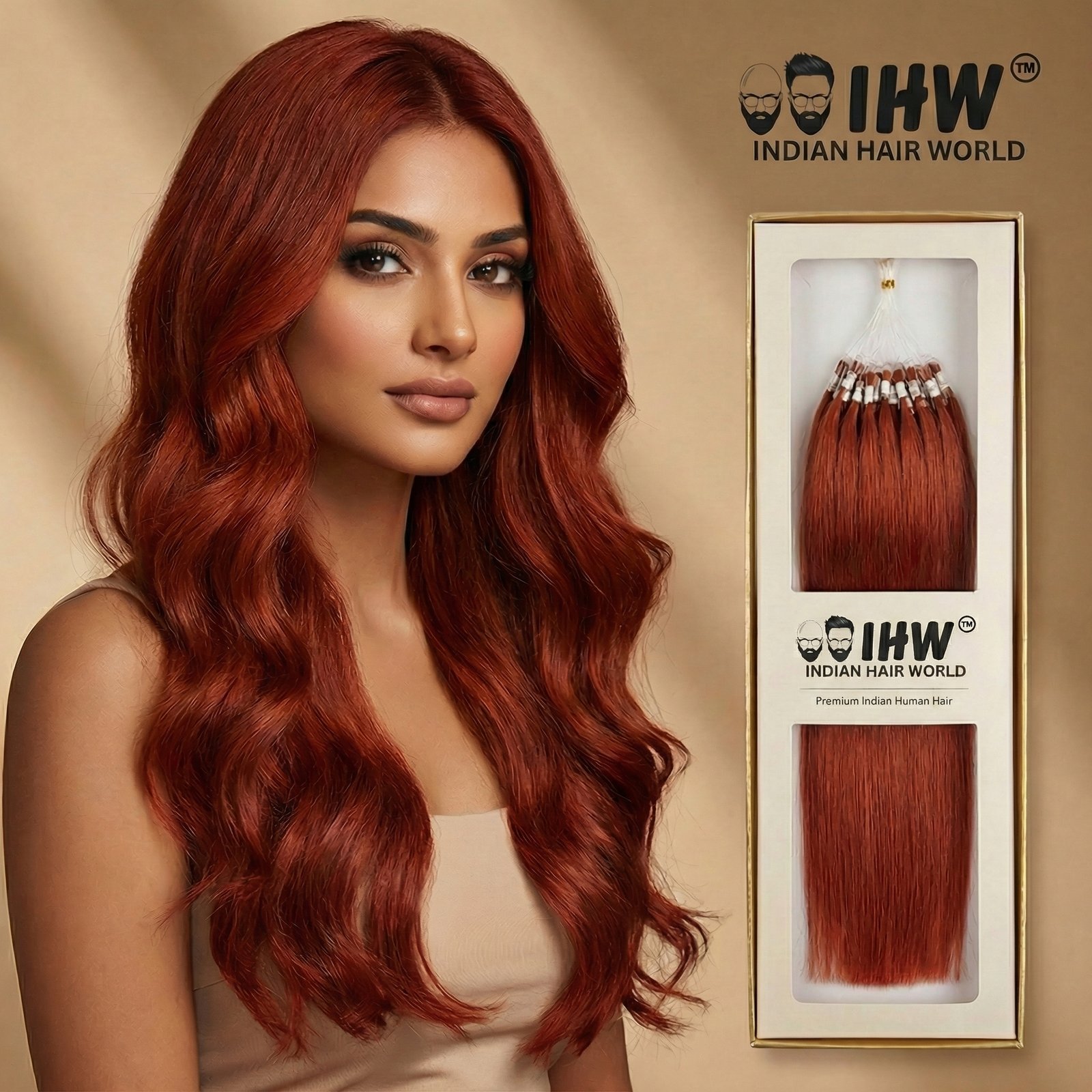 Micro Ring Extension – 50 Strands Brown